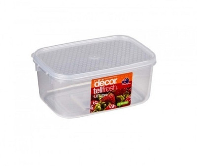 40% OFF on Decor Tellfresh Oblong 1.0 L - 1000 ml Plastic Bread Container(Clear)