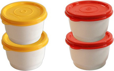 

Tupperware - 125 ml Plastic Grocery Container(Pack of 4, Red, Yellow)