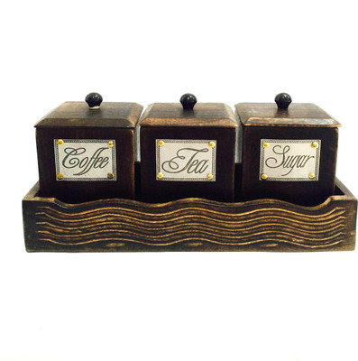 

Shivay Arts 4 Piece Condiment Set(Wood)