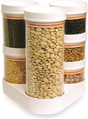 

Connectwide CW-537 - 1000 ml Plastic Spice Container(Pack of 3, White)