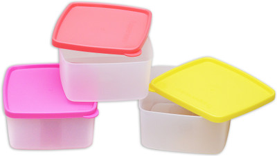 

Tupperware - 440 ml Plastic Grocery Container(Pack of 3, Multicolor)