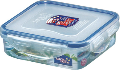 Lock & Lock Classics Square Food with Leak Proof Locking Lid - 430 ml Plastic Food Storage(Clear) Lock & Lock Classics Square Food with Leak Proof Locking Lid - 430 ml Plastic Food Storage(Clear)