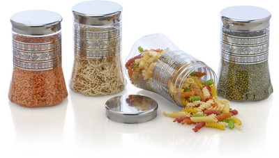 

Steelo 4 Pieces PET - Belly - 900 ml Plastic Food Storage(Pack of 4, Clear)