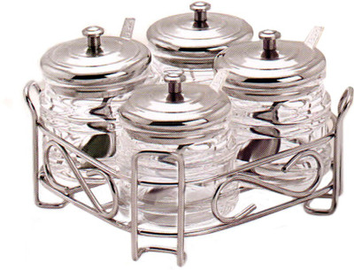 

Mazda - 450 ml Steel Tea Coffee & Sugar Container, Pickle Container & Salt Pepper Container(Pack of 13, Silver)