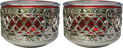 Golddust Silver Polo Dry Fruit Serving 400 ml Plastic Grocery Container Pack of 2, Silver, Red Golddust Kitchen Containers