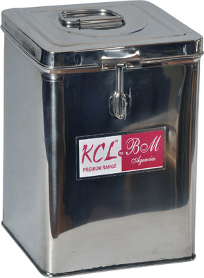 KCL Kunj 3000 ml Steel Grocery Container Silver