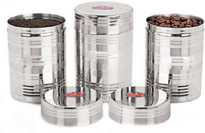 

Gokul - 400 ml Steel Tea Coffee & Sugar Container(Pack of 3, Silver)