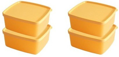 

Tupperware - 450 ml Plastic Grocery Container(Pack of 4, Orange)