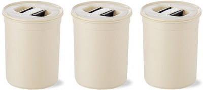 

Asian - 850 ml Plastic Tea Coffee & Sugar Container(Pack of 3, Beige)