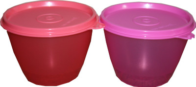 

Tupperware Bowled over - 450 ml Plastic Grocery Container(Pack of 2, Pink, Orange), Orange;pink