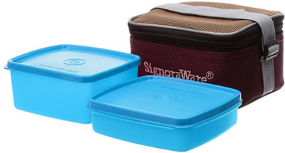 Signoraware Quick Carry (with bag)-511 2 Containers Lunch Box(850 ml)