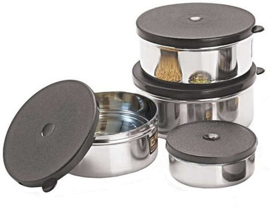 

Mazda - 500 ml Steel Grocery Container(Pack of 4, Silver)
