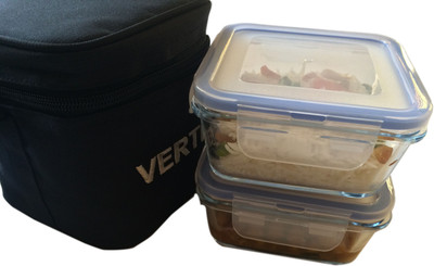 Vertis Glass Grocery Container  - 525 ml(Pack of 2, Clear)