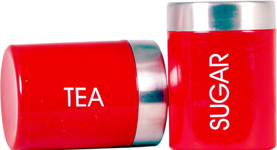 

Kitchen Krafts Color Tea Sugar - 1000 ml Steel Tea Coffee & Sugar Container(Pack of 2, Silver)