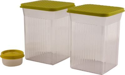 

Tupperware - 800 ml PP (Polypropylene) Grocery Container(Pack of 3, Green)