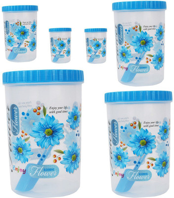 

Stylobby - 1000 ml, 1500 ml, 2000 ml, 500 ml, 250 ml, 250 ml Polypropylene Grocery Container(Pack of 6, Blue)