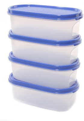 

Tupperware OVAL #1 - 500 ml PP (Polypropylene) Grocery Container(Pack of 4, White)