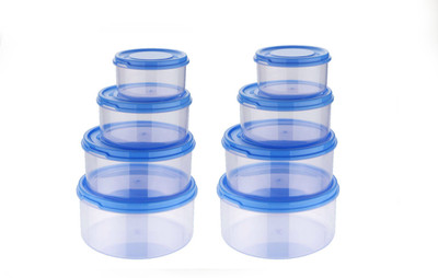 

sagar - 1.2 L, 0.7 L, 0.4 L, 0.3 L Plastic Food Storage(Pack of 8, Multicolor)