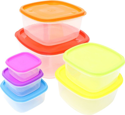 

EZ Life - 300 ml Plastic Grocery Container(Pack of 7, Multicolor)