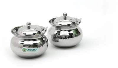 COCONUT Steel Grocery Container  - 250 ml(Pack of 2, Silver)