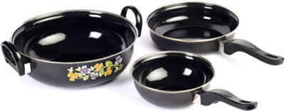 

Golden Eagle Induction Bottom Cookware Set(Steel, 3 - Piece), Multicolor