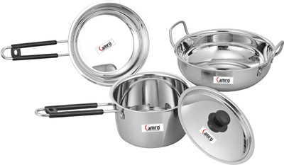 Camro Cookware Set (Stainless Steel, 2 - Piece) Combo Set Cookware Set(Stainless Steel, 2 - Piece)