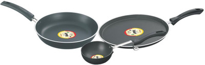 

Pigeon Cookware Set(Aluminium, 3 - Piece), Black