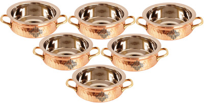 

IndianArtVilla Induction Bottom Cookware Set(Copper, 6 - Piece), Brown