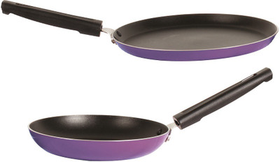 

Crystal Non-Stick 2 Pcs Induction Bottom Cookware Set(Aluminium, 2 - Piece), Purple