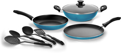 

Pigeon Cookware Set(Aluminium, 8 - Piece), Blue