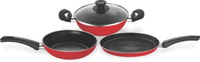 

TOP 10 3 Pcs Induction Base Induction Bottom Cookware Set(Aluminium, 4 - Piece), Red