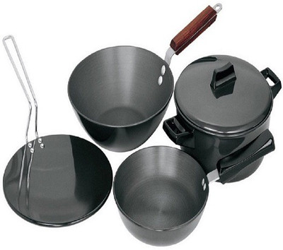 

Hawkins Cookware Set(Aluminium, 4 - Piece), Black