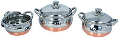 35% OFF on KCL Copper Base Handi Set Cookware Set(Stainless Steel, 3 - Piece) 35% OFF on KCL Copper Base Handi Set Cookware Set(Stainless Steel, 3 - Piece)