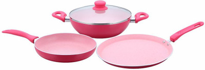 

Wonderchef French Blossom Set without freebie Induction Bottom Cookware Set(Aluminium, 1 - Piece), Pink