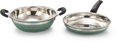 

Mahavir 2KFGR Induction Bottom Cookware Set(Stainless Steel, 2 - Piece), Green