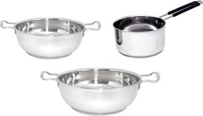 bartan hub Induction Bottom Cookware Set(Stainless Steel, 3 - Piece)