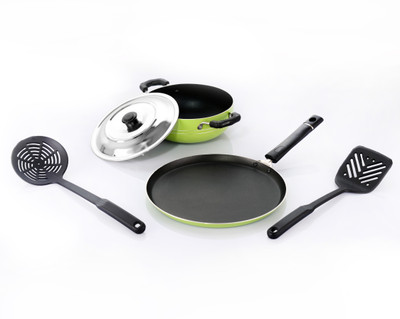

Sumeet Nonstick Festive Five Cookware Set(Aluminium, 5 - Piece), Green