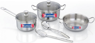 

Maxima Cookware Set(Stainless Steel, 5 - Piece), Silver