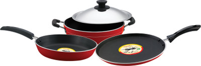 

Pigeon QT-40 Induction Bottom Cookware Set(PTFE (Non-stick), 4 - Piece), Black