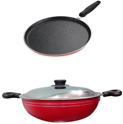 

Suruchi Induction Bottom Cookware Set(Aluminium, 2 - Piece), Maroon