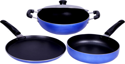 KG Star COOKWARE SET Cookware Set(Aluminium, 4 - Piece), Multicolor