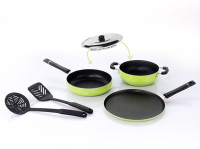 Sumeet Nonstick Festive Six Cookware Set Aluminium, 6 Piece Sumeet Cookware Sets