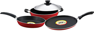 

Pigeon Cookware Set(Aluminium, 4 - Piece), Black