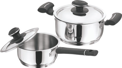Vinod 2 Pc Tivoli Set Induction Bottom Cookware Set Stainless Steel, 2 Piece Vinod Cookware Sets