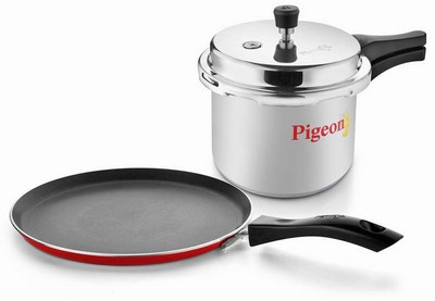 

Pigeon Home Starter Kit Induction Bottom Cookware Set(Aluminium, 2 - Piece), Red;steel