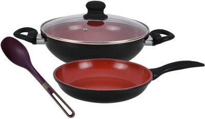 

Wonderchef 4 Pc Mystique WF Induction Bottom Cookware Set(Aluminium, Ceramic, 4 - Piece), Maroon