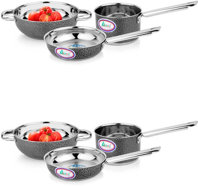 

AIRAN Induction Bottom Cookware Set(Stainless Steel, 6 - Piece)