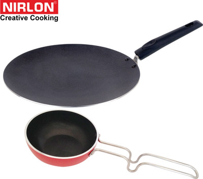 NIRLON COMBO SET Non-Stick Coated Cookware Set(PTFE (Non-stick), Aluminium, 2 - Piece)