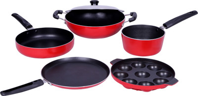 

KG Star KG STAR NONSTICK COMBO 6 PCS Cookware Set(Aluminium, 6 - Piece), Red