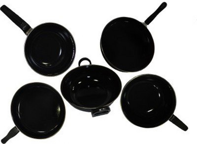 

Milton Induction Bottom Cookware Set(PTFE (Non-stick), 5 - Piece), Black